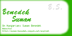 benedek suman business card